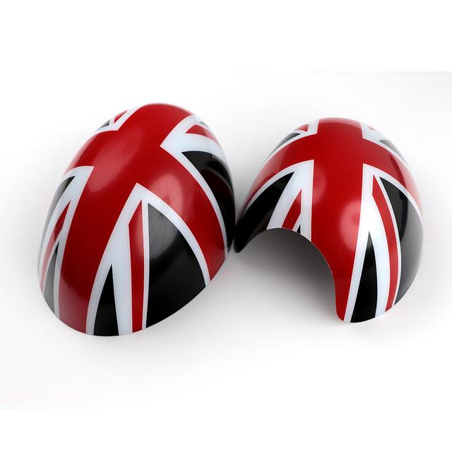 2pcs For Mini Cooper R50 R52 R53 Rearview Side Wing Mirror Sticker Cover Caps Union Jack Car Styling Accessories