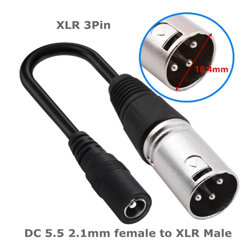 DC 5.5x2.1mm Female Power Cable Adapter to M12 M16 3Pin XLR RCA 8.0x1.6 5.5x2.5 IEC C13 for E-Bike Scooter Charger Accessories