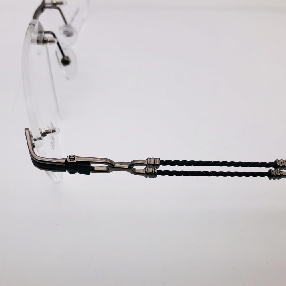 RSINC Rimless Frame | Spectacle Eyeglass Metal Cup For Men & Women for Fashion  TS250 56-16-143 C2 BR 3 (Gun Black) FR Gun Black TS250 C5 | BR 3