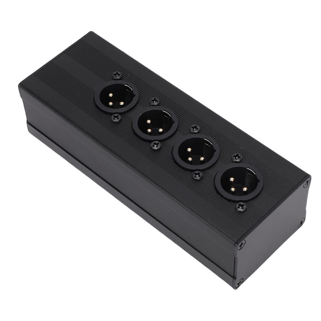 3 Pin XLR 1 Female To 4 Male Splitter Box 1 in 4 Out Parallel Connection Adapter Balanced Converter for Mixer