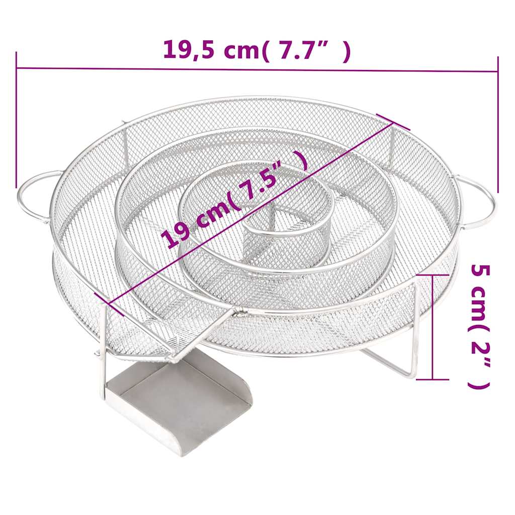 Kaltrauchgenerator Round 19.5 Cm Stainless Steel