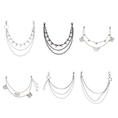 Long Metal Waist Chain Gothicism Waist Belt Punk Hook Trousers Pant Waist Link for Fashion Enthusiasts