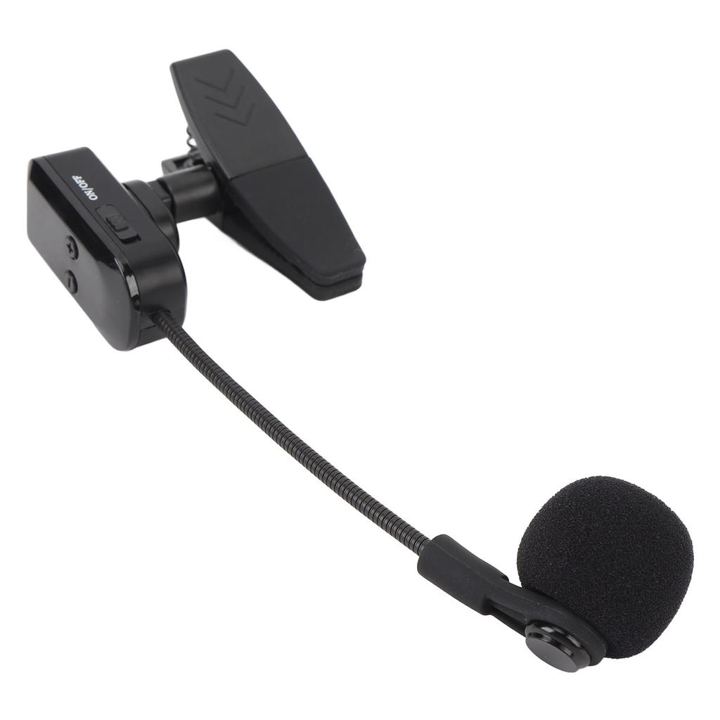 Wireless Saxophone Microphone System Clip On Instrument Microphone 131ft Range Plug and Play Brass Mic for Band