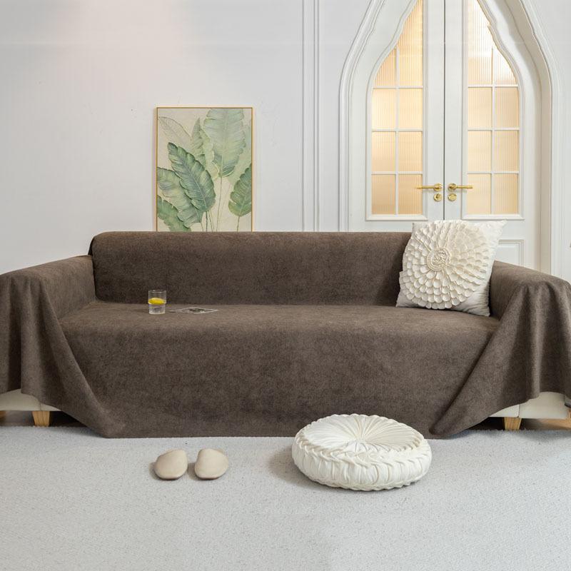 Tecnologia Impermeável Cor Sólida À Prova de Urina Capa de Almofada de Sofá Toalha Quatro Estações Universal Antiderrapante Abraço Veludo Toalha de Tecido Almofada Anti-Arranhões