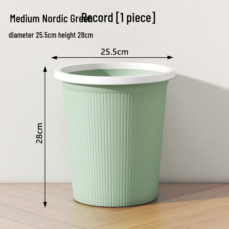 Nordic Style Corner Storage Trash Can - Lidless, Multifunctional, Press Ring Type