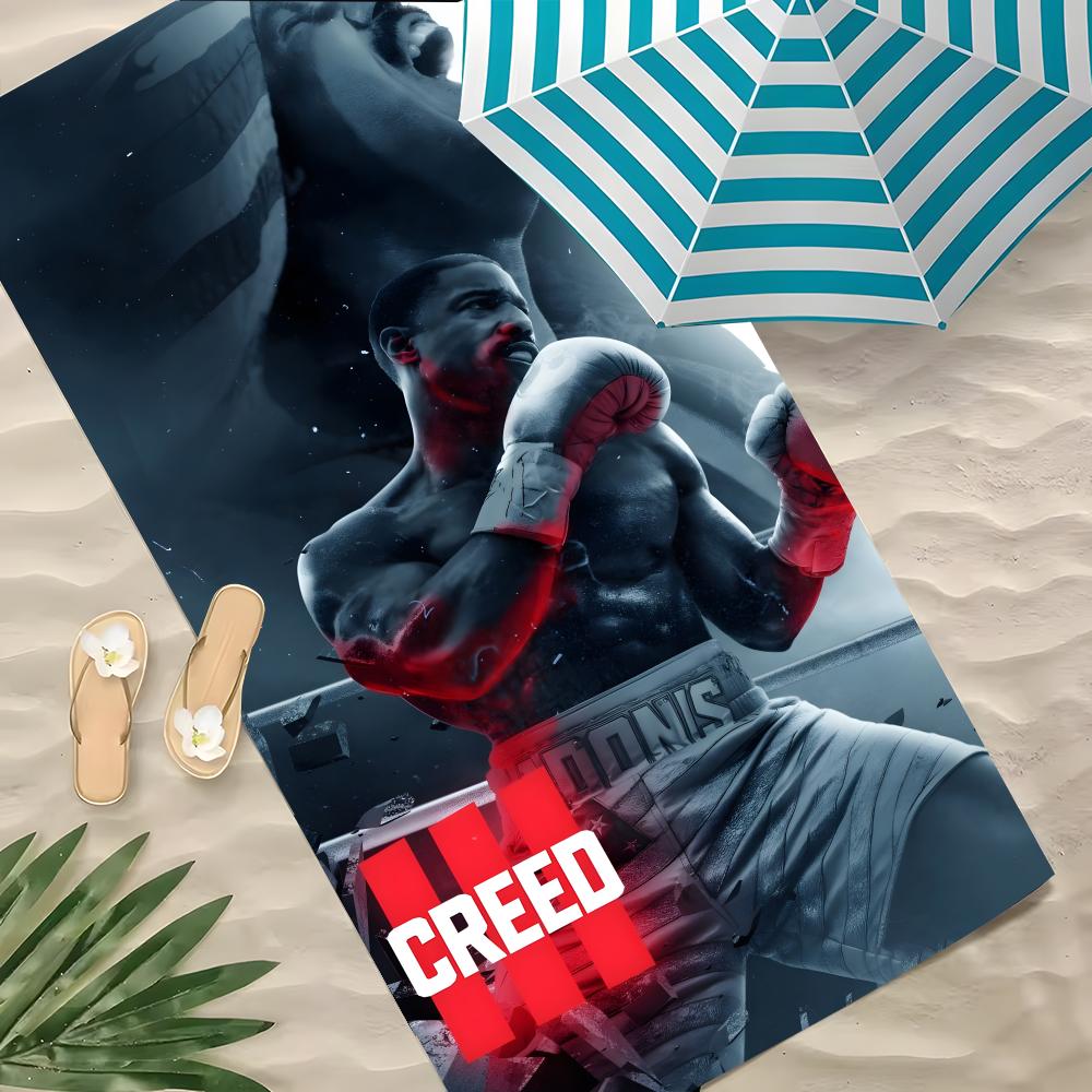 Athlete Creed Towel Polyester Beach Towel Quick Dry Sand Free Bath Towel for Summer Pool Travel Vacation