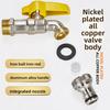 Brass Water Faucet Garden Tools 1/2" inside & outside Easy Turn On/Off Lever Handle Watering Supply Ball Valve