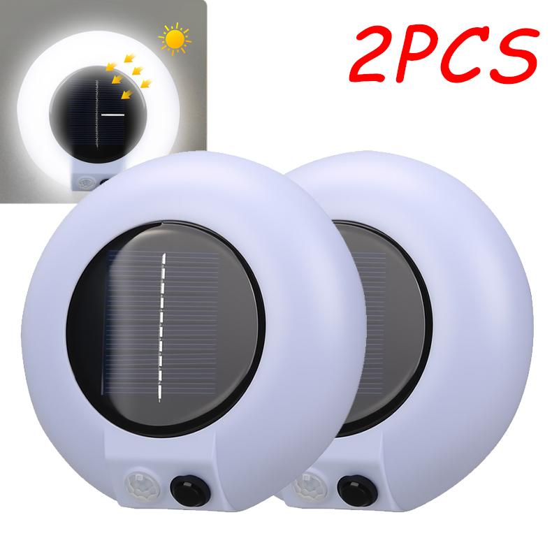 Modern LED Solar Wall Lamp Outdoor PIR Motion Sensors Waterproof Light Courtyard Decoration Lightsporch Garden Fence Path Lights