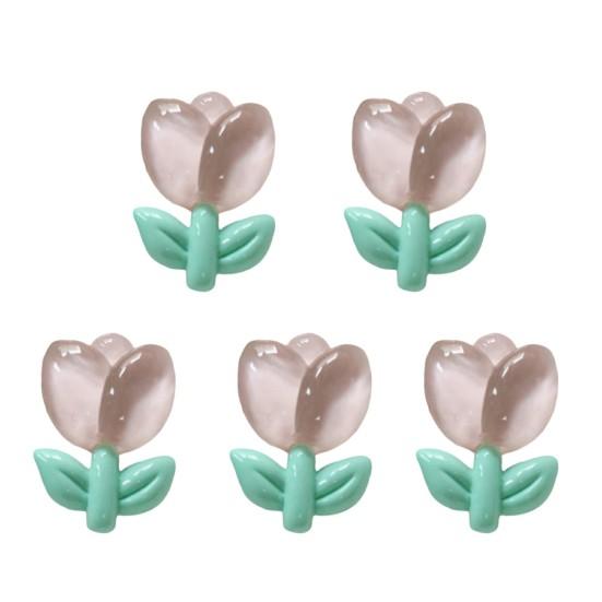 5 шт. Смоляные Цветы Тюльпаны DIY Аксессуары для рукоделия Тюльпан Подсолнух Подвески для обуви Цветочные Украшения для Украшений Обуви Заколок Чехлов для Телефона 5pcs