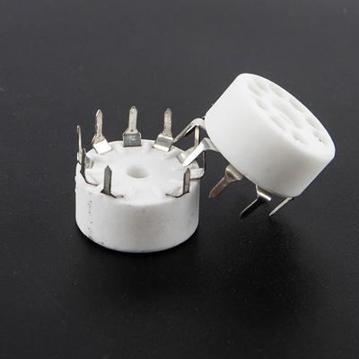 Wholesale 5Pcs Ceramic 9pin B9A PCB Mount Tube Socket 12AX7 12AT7 Hifi Audio Vintage AMP