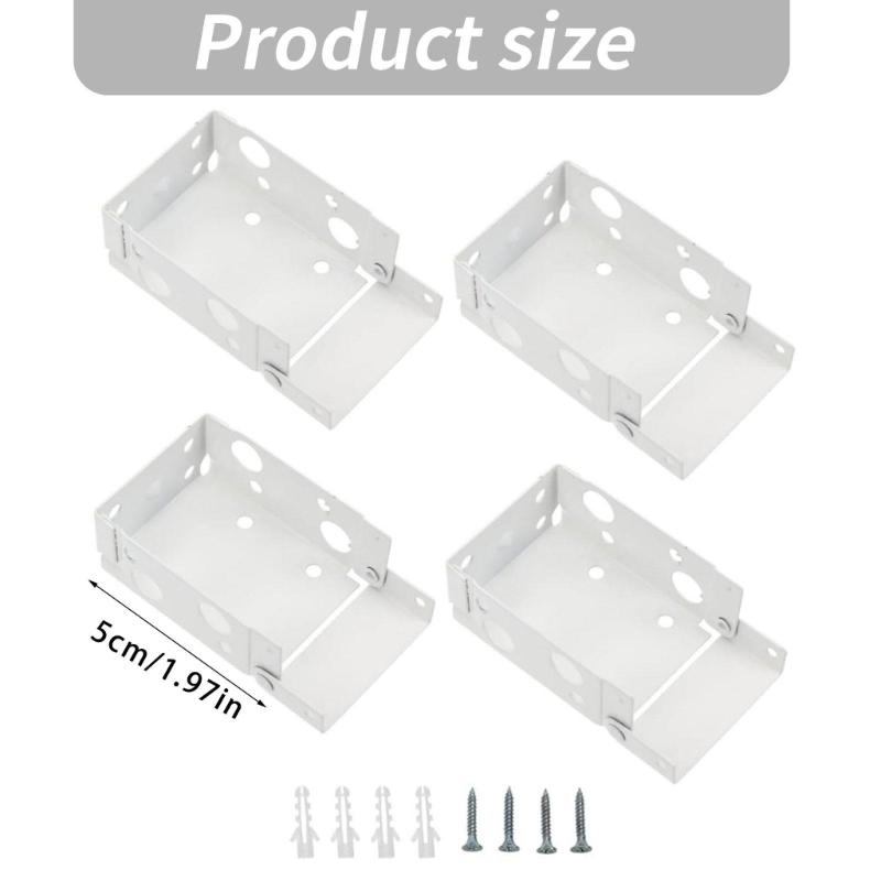 Packung mit 4 robusten Metall-Jalousiehalterungen, Schienenhalterungen für starke Rolladenmontage in Haus & Büro