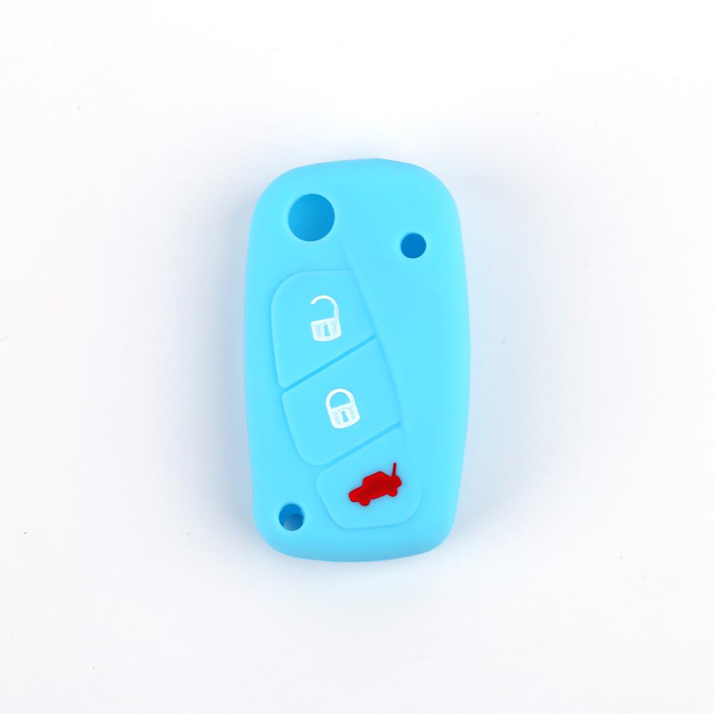 Silicone Key Cover Fob Case For Fiat Panda Idea Stilo Ducato Bravo 500 Doblo Grande Punto Bravo Minibus Linea 3 Button Remote