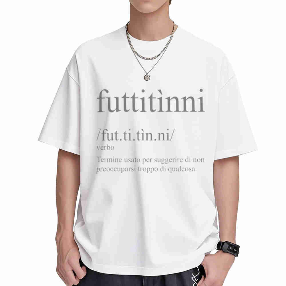 Sicilian Dialect Dictionary Sicily Short Sleeve Tee 100% Cotton T-Shirt
