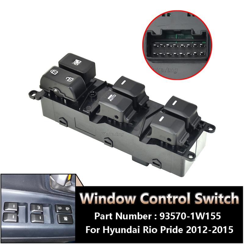 Left Hand Driver Front Electric Master Control Power Lifter Window Switch 93570-1W155 For Kia Rio Pride 2012 2013 2014 2015