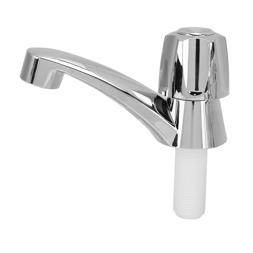 RV One Hole Bathroom Faucet Chrome Plated Single Handle Cold Water Wash Basin Faucet For Yacht Boat RV