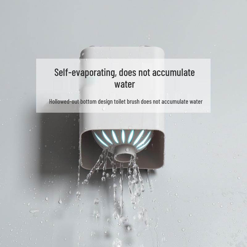 Long-Handled Wall-Mounted Toilet Brush with Draining Base