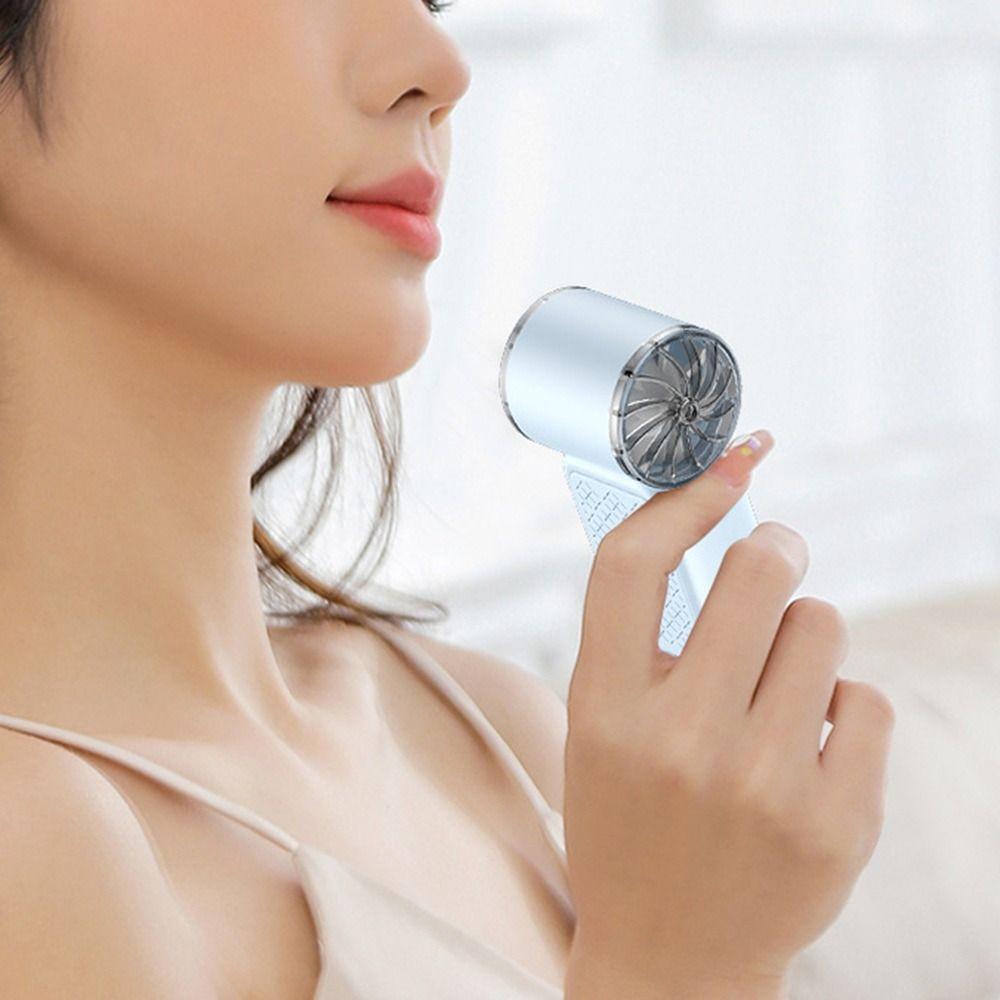 199 Speed Levels Mini Handheld Fan High Speed LED Display Pocket Fan Air Cooling USB Rechargeable Brushless Motor Cooling Fan