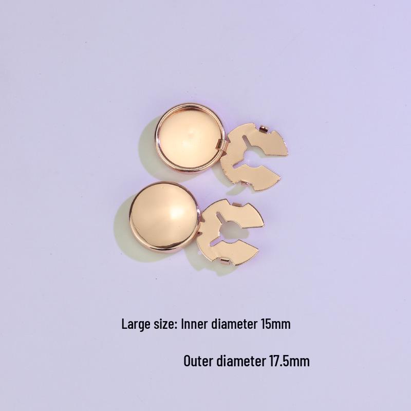 Turtle Buckle Copper Cuff Button Cover DIY Shirt Accessories