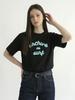HANGTEN Women'S Front Lettering Graphic Short Sleeve T-Shirt_100(10570-131-406-31)