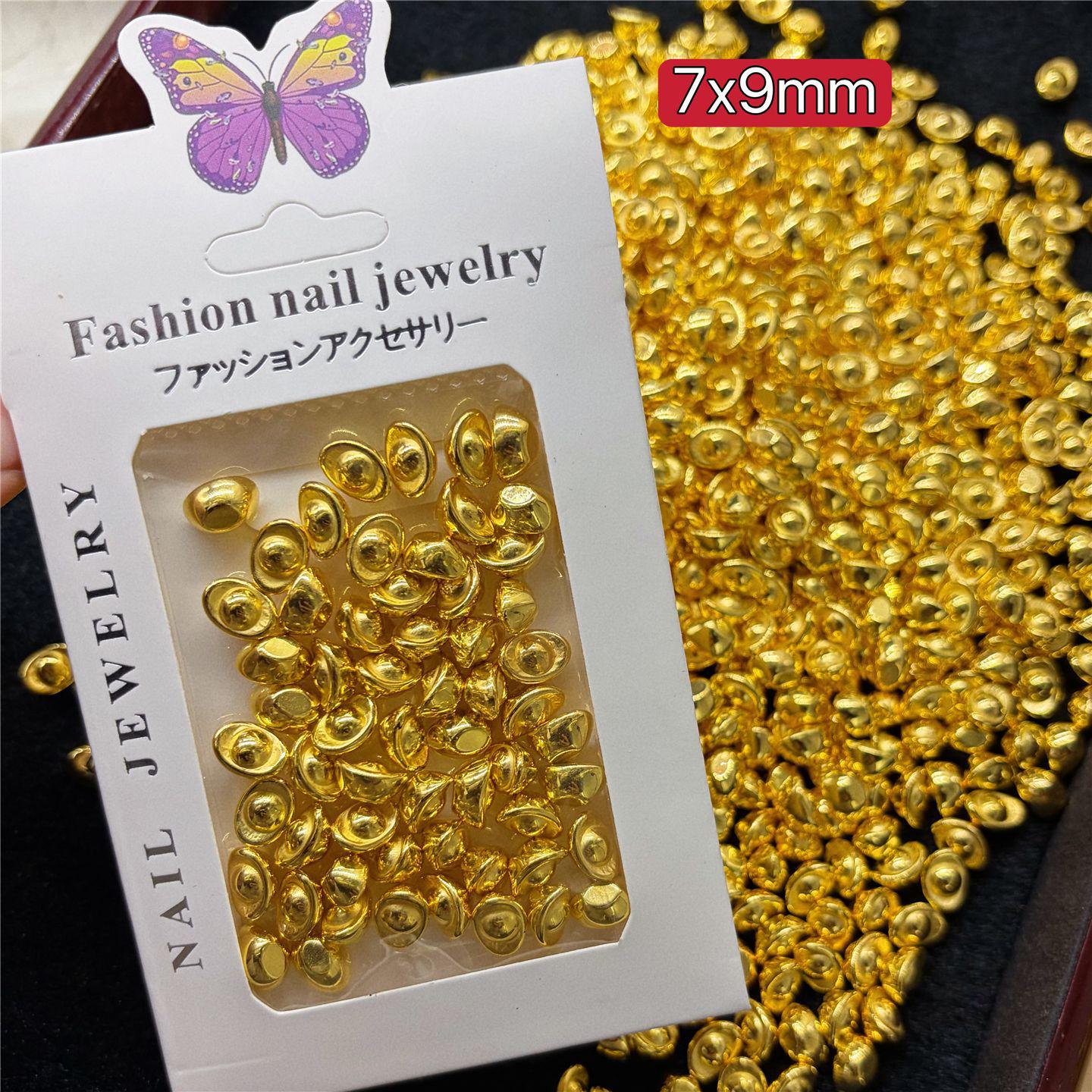 

3D DIY Chinese Style Gold Ingot Resin Ornaments for Wealth and Prosperity About 50 pieces per pack