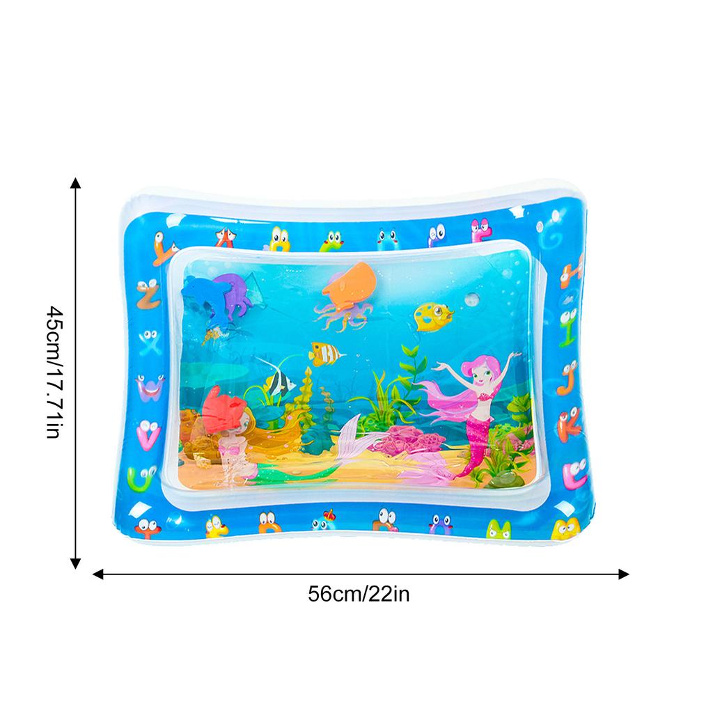 Water Sensory Play Mat Thickened Inflatable Water Mat For Cat And Dog Water Sensor Mat Water Sensory Playmat With Fish Sea Ocean