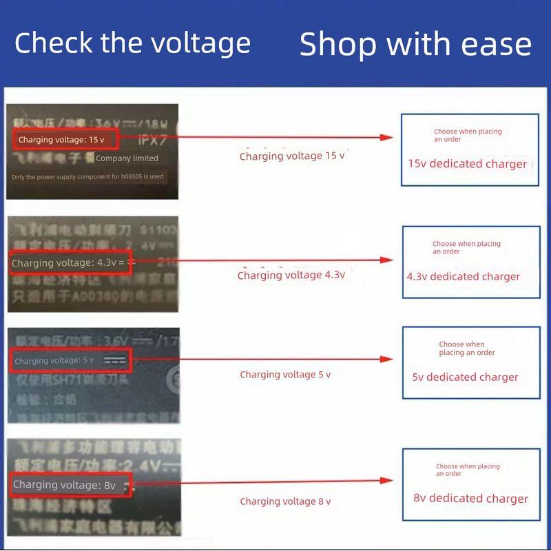 Applicable to Philips Shaver Charger Series5000/1000/3000/7000 Hq8505 Charging Cable How to Buy a Correct Charger!