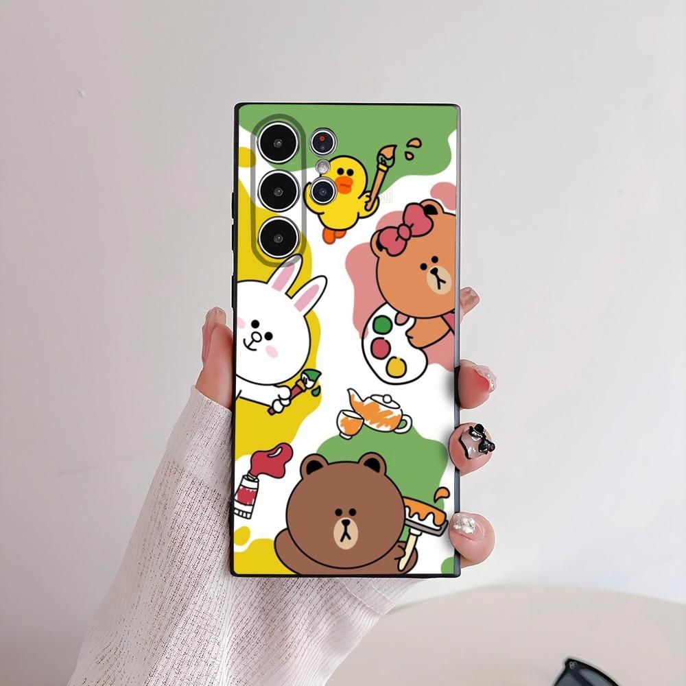 L-Line F-Friends Lovers Phone Case For Samsung Galaxy S25 S24 S22 S23 Ultra S21 S20 Plus 5G Frosted Non-Slip Full Cover Case