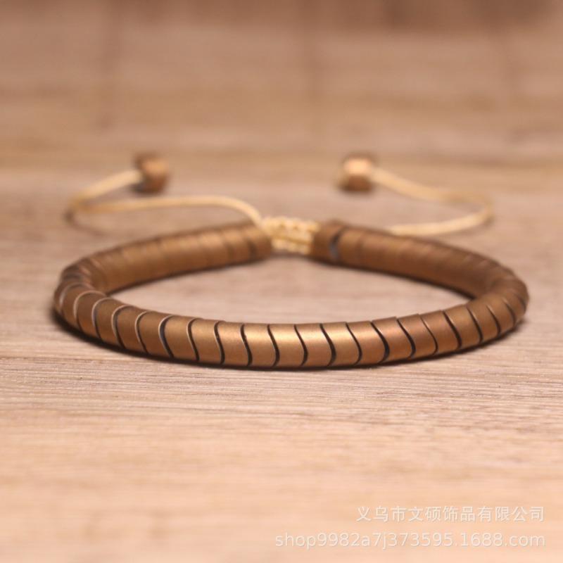 Matte Gradient Disc Beaded Wrap Bracelet – Boho Multilayer Waterproof Jewelry, Casual Stackable Gift for Women