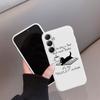 Cute Cat Cartoon Soft Silicone Matte Case For Samsung Galaxy A55 A35 A34 A25 A15 S23 S24 FE S23 S25 M35 M34 Shockproof Phone Bumper Anti-Scratch Cover