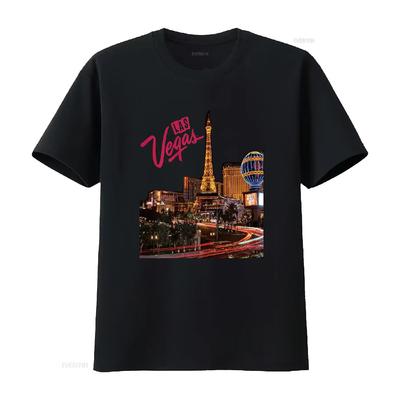 Las Vegas Shirt Strip Night Life Souvenir and S T Vintage Washed Designer Clothes Stretched Breathable Casual Slightly Fashion