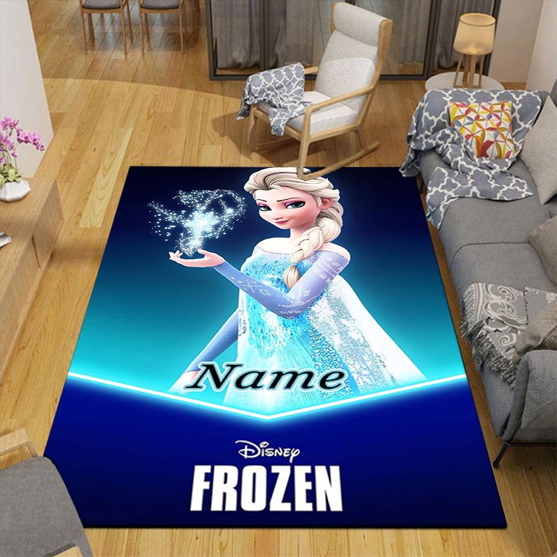 Custom 1Pc Elsa'S Magical Sparkle Rug Office Carpet Indoor Outdoor Entrance Doormat Nonslip Soft And Comfortable Living Room D91671