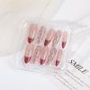 2026 Stylish Medium-Length Wearable Flower Nail Tips - High Quality, Handmade Detachable Nail Art for Students