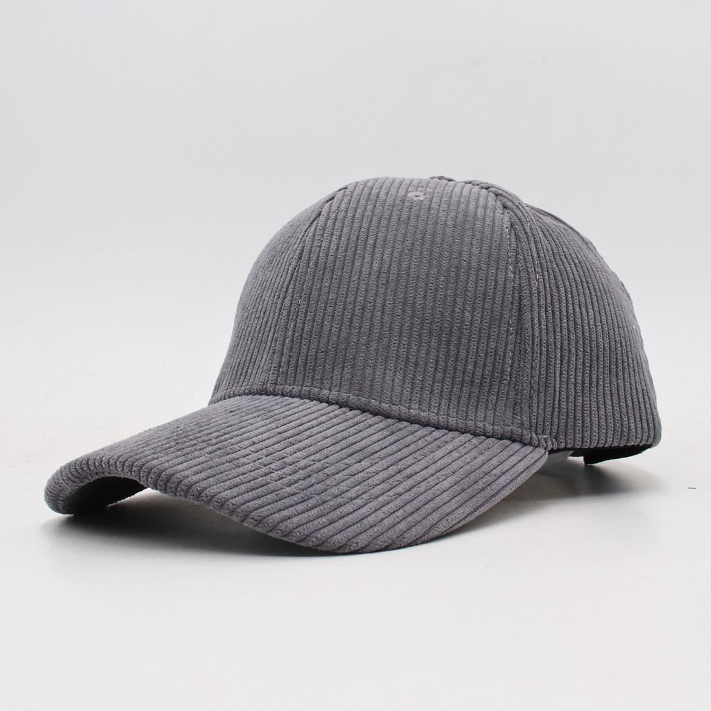 Corduroy Baseball Cap Simple Solid Color Versatile Trendy Warm Strip Peaked Cap Men And Women