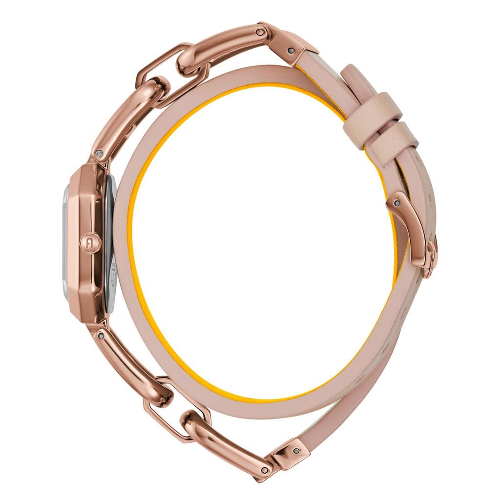 Watch OCTAGONAL Silver Dial Stainless Steel Mineral Glass Quartz Daily Waterproof China Watch WW00044005L3 Rose Gold [Furla] 27.5MM Women's [Item]