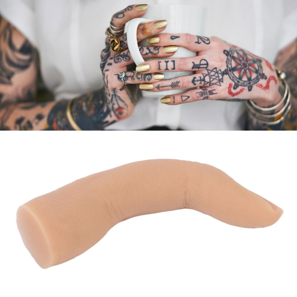 Tattoo Practice Finger Model Professional Silicone Bendable Fake Nail Art Training Finger for Acupuncture
