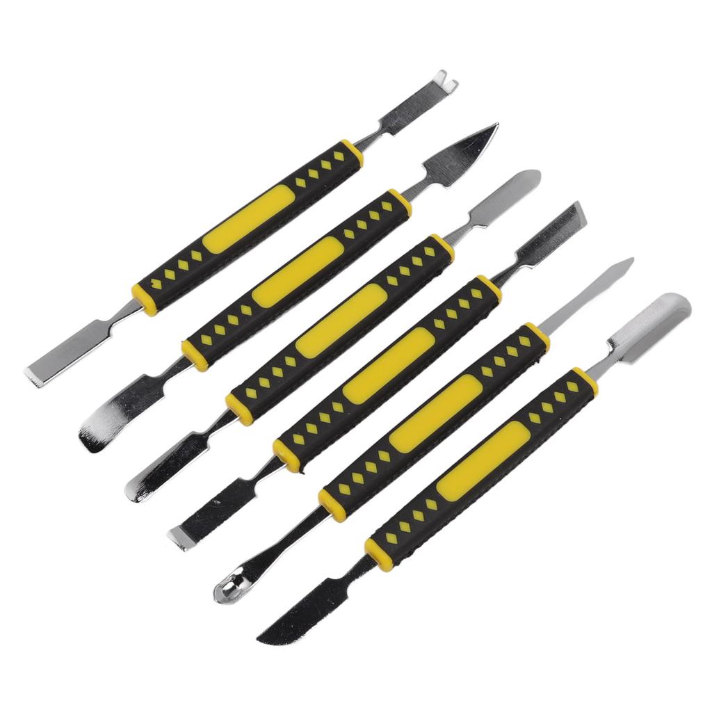 6Pcs Spudger Opening Pry Tool ABS Handle Alloy Steel Bar for Electronic Maintenance