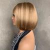 Short Straight White Bob Wigs Women Golden Brown Synthetic Natural Hair with Bangs Heat Resistant Fibre Cosplay Daily Use