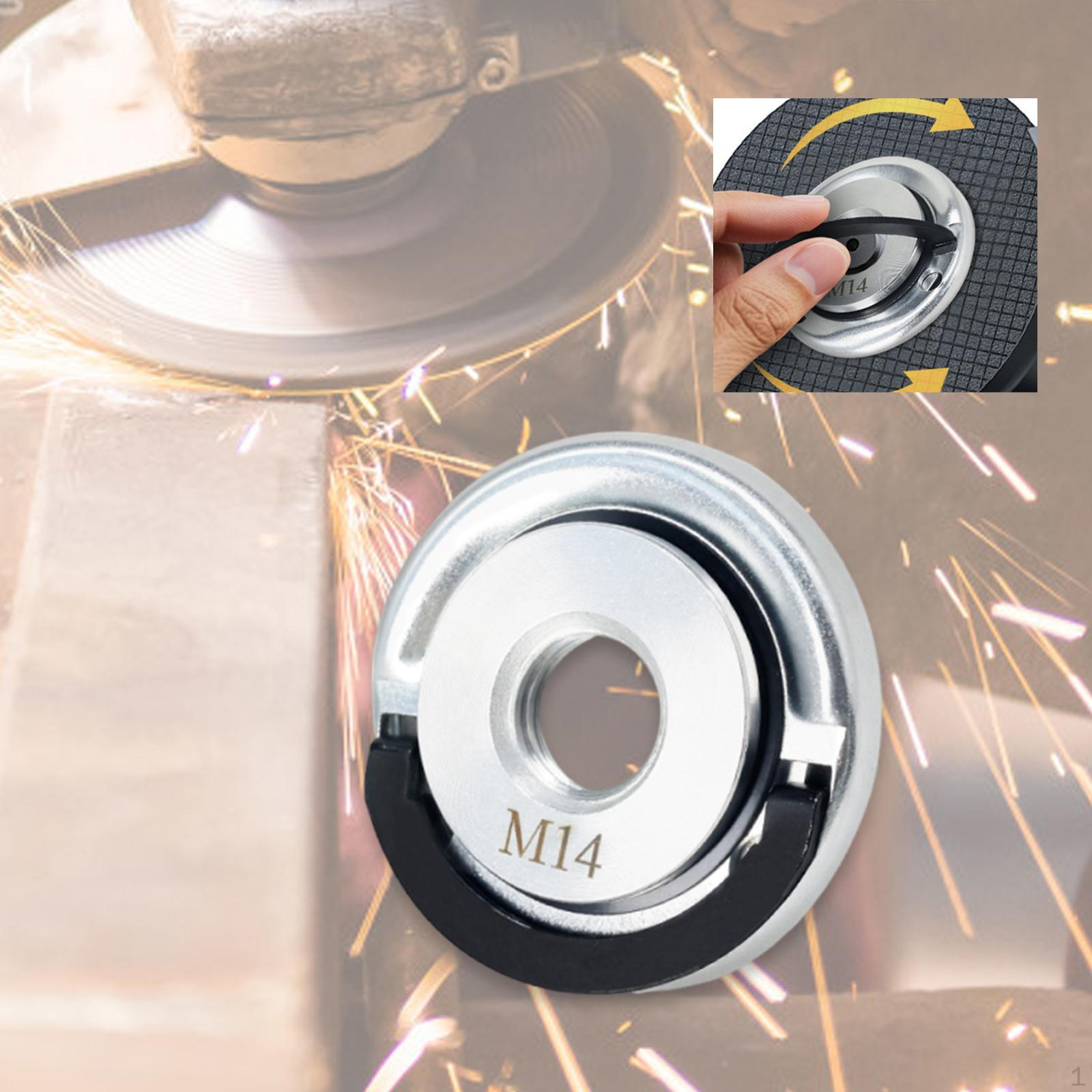 

M14 Самоблокирующаяся прижимная пластина для угловой машины Деталь Крепежная фланцевая гайка Насадка Легко