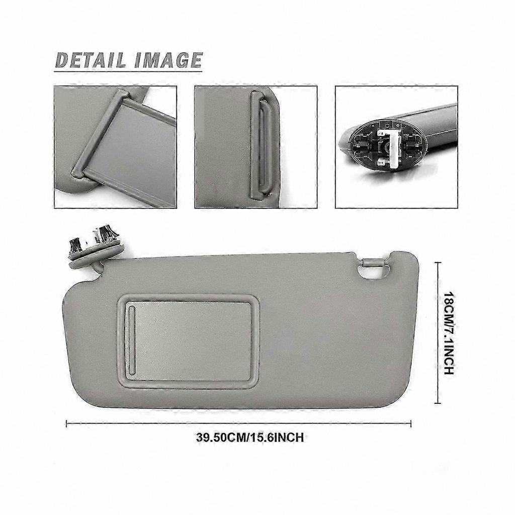 Driver Side Sun Visor with Light for 2006-2013 Cars 74320-42501-B2