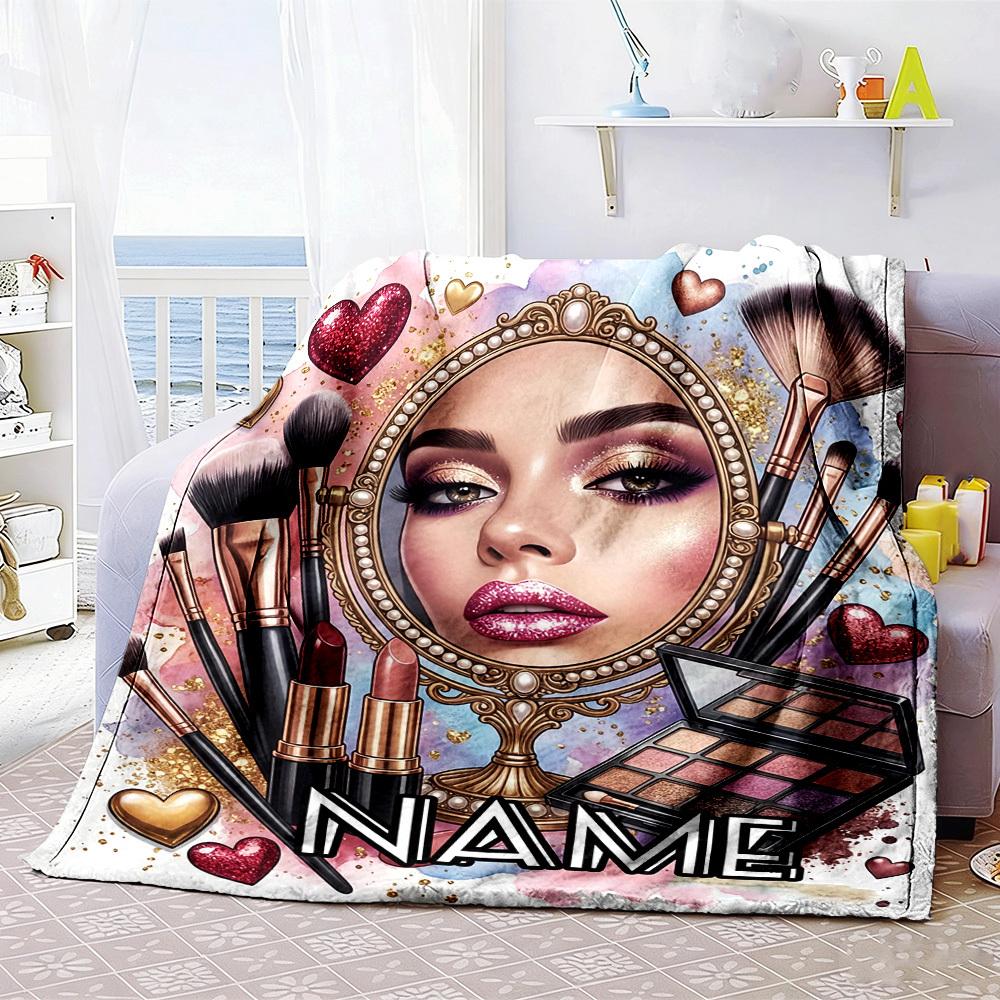 Makeup Art Home Customize Your Name Customize Your Name Blankets Comfortable Soft Lightweight Allseason Multipurpose Customize Your Name Blanket For