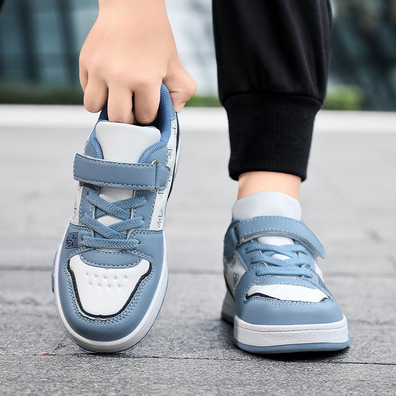 Children's Classic Fashion Versatile Velcro Thick Bottom Low Top Casual Board Shoes Outdoor Casual Sports Shoes 28-39