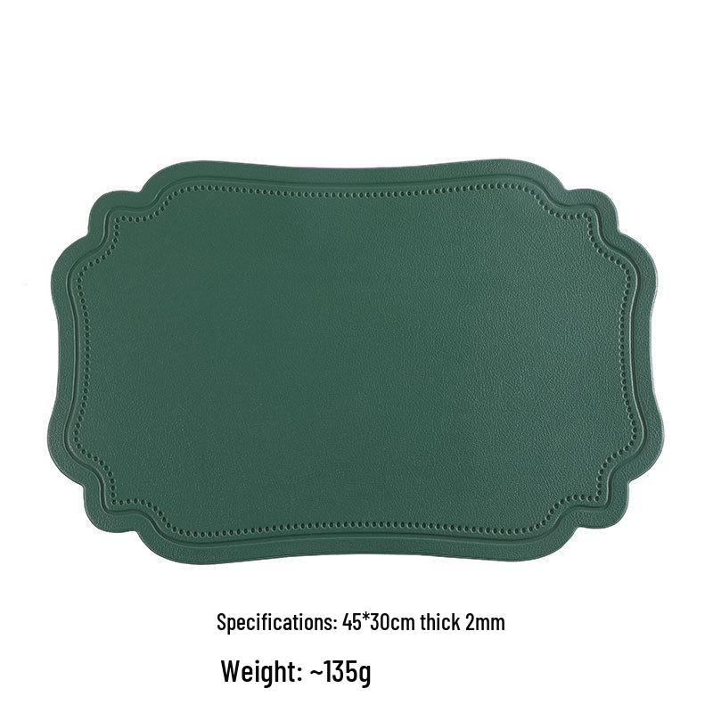 Nordic Retro Faux Leather Placemat: Waterproof, Oil-Proof, Insulated, Anti-Scald Table Mat for Household Use