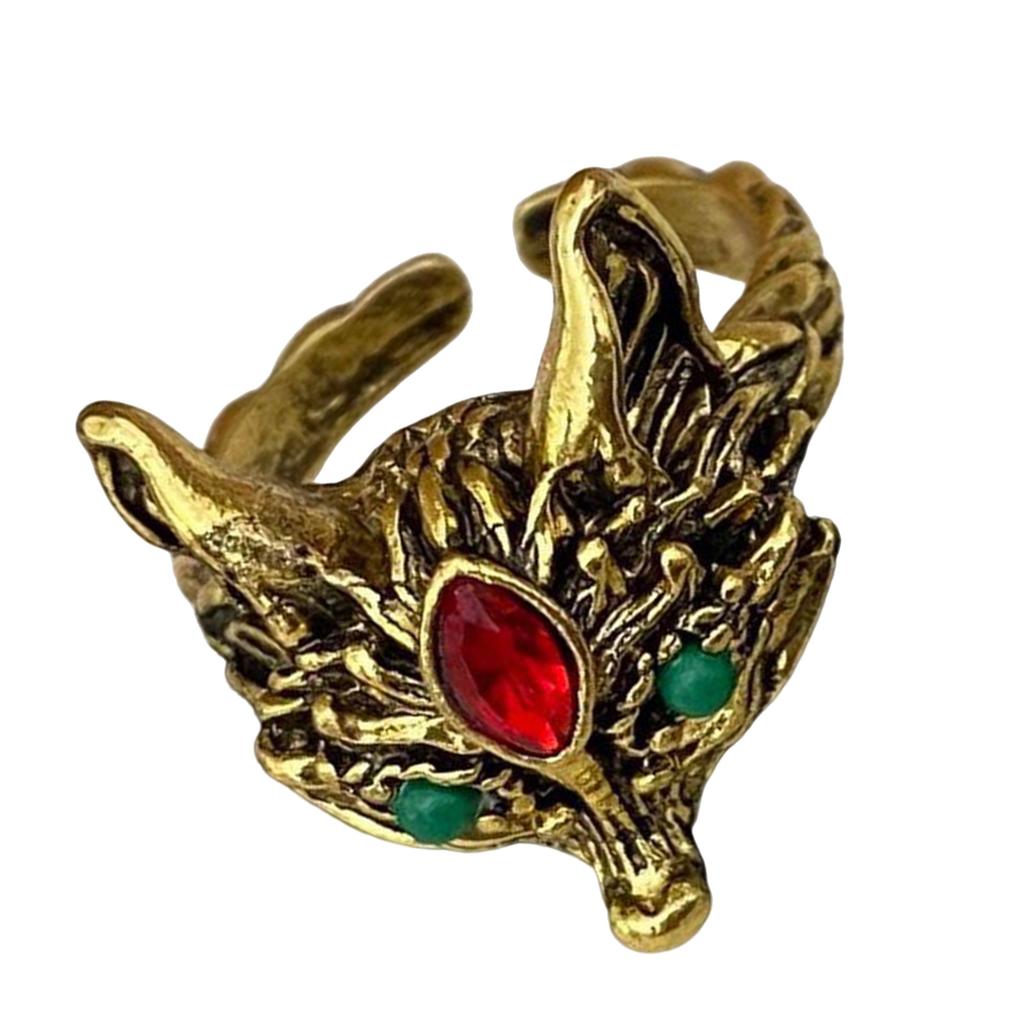 Adjustable Boho Fox Rings Finger Accessory for Women and Girls Vintage Style with Unique Design Inspired by Mythology