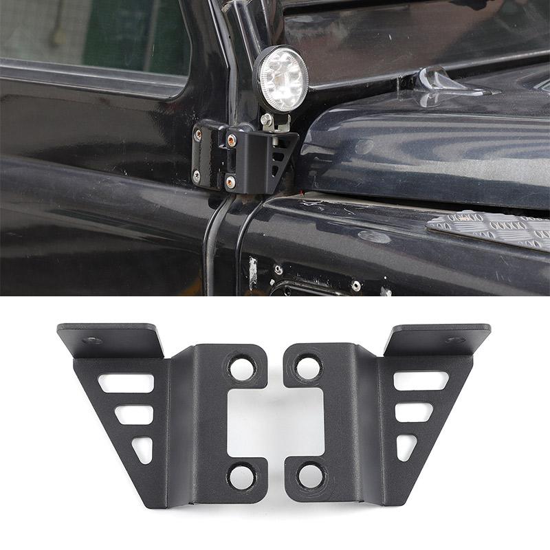 BJK1 For Land Rover Defender 90 110 130 2004-2018 Carbon Steel Car A-pillar Lower Searchlight Bracket Car Accessories