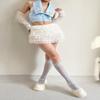 Ladies' Stockings Korean Solid Color Dopamine Sweet Sexy Fashion Simple Versatile Lace Hollow Lolita Jk Pile Calf Socks For Girl