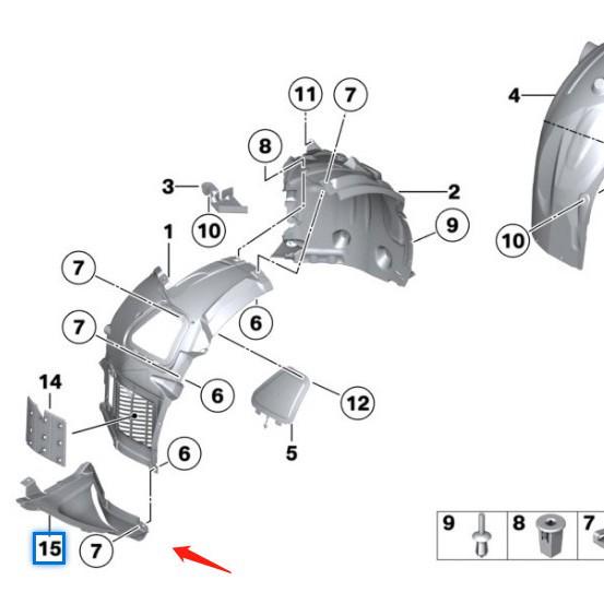 BMW 5 Series F18 Front Bumper Triangle Panel - Item #51757256865/66