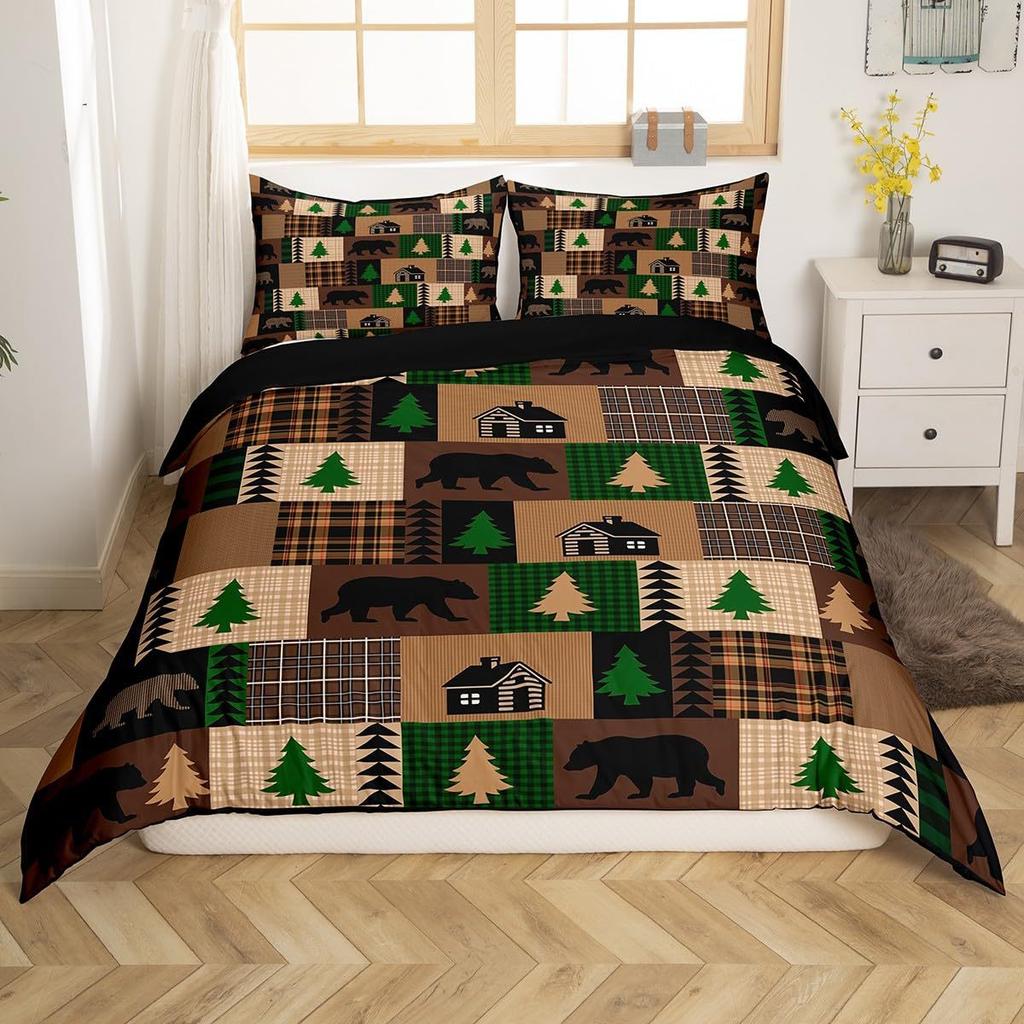 Spotted Pattern Down Comforter Set Bedding Set 3-piece Duvet Cover Set