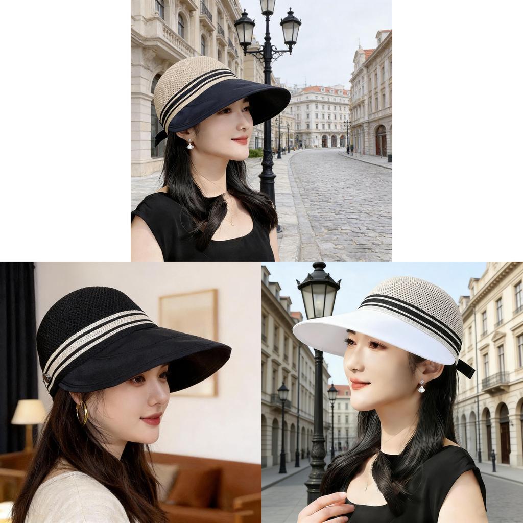 Ultralight Sun Protection Cap With Large Brim For Summer Beach Outdoor Sunshade Womens Foldable Hat