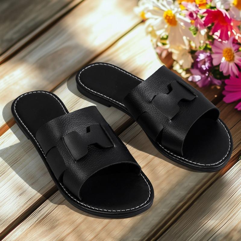 

Летние большие размеры 36-43 повседневные сандалии на плоской подошве, тапочки женские, верхняя одежда, пляжные тапочки 36 чёрный