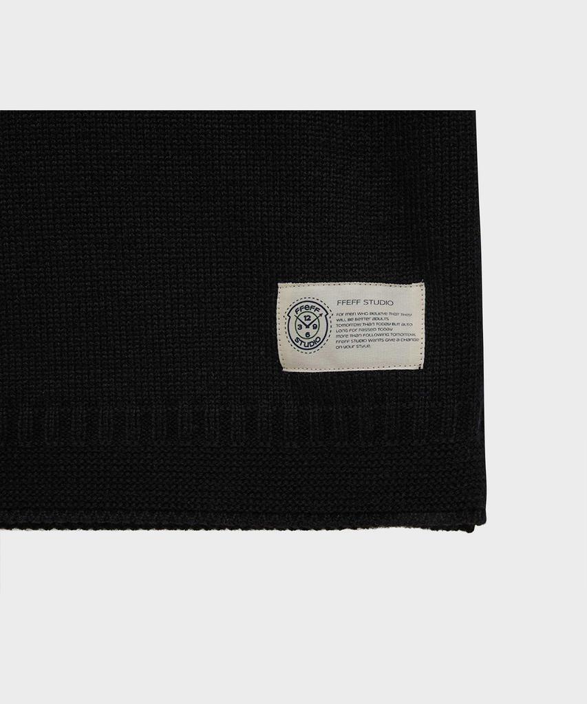 FFEFF STUDIO F Logo Wool Turtleneck (Black)